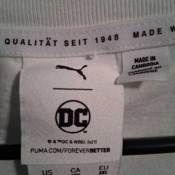 Puma DC Superman White Long Sleeve Tee - Picture 3 of 3